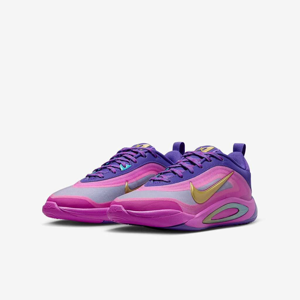 A'One A'ja Wilson Big Kids' Basketball Shoes (Fierce Purple/Hyper Violet/Hyper Magenta/Metallic Gold)