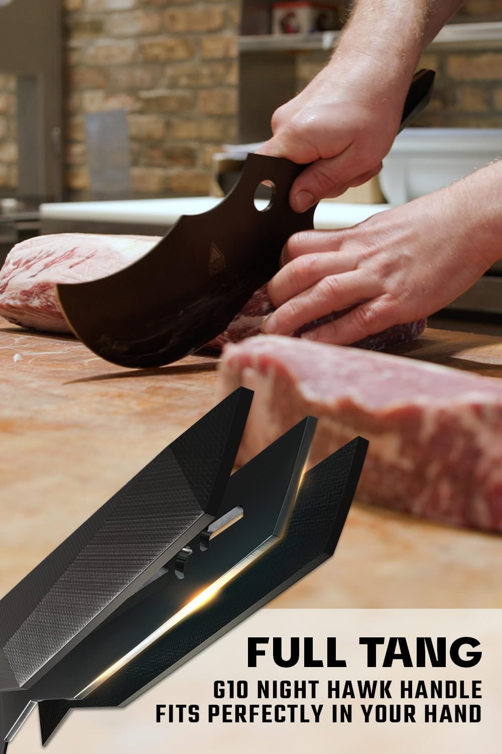 Dalstrong 9' Meat Cleaver - Shadow Black Series, Black Titanium Nitride Coated, High Carbon Vacuum Treated Steel, w/Sheath, Massive Razor Sharp Kitchen Knife Gift, NSF Certified