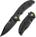 KANSEPT Rei Premium Pocket Folding Knives for Men EDC Pocket Knife 3.3'' CPM 20CV Blade Excellent Folding Knife with Black Stonewashed Titanium Handle EDC K1061A1