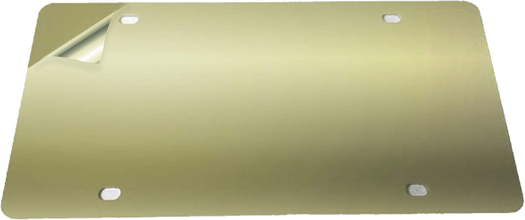 12 Pack Blank License Plate Laser Cut Bronze Acrylic Mirror 12' x 6' Monograms Graphics Slogans for DIY Crafts Collectors Automotive Accessory Retailers Car Dealerships by Marketing Holders