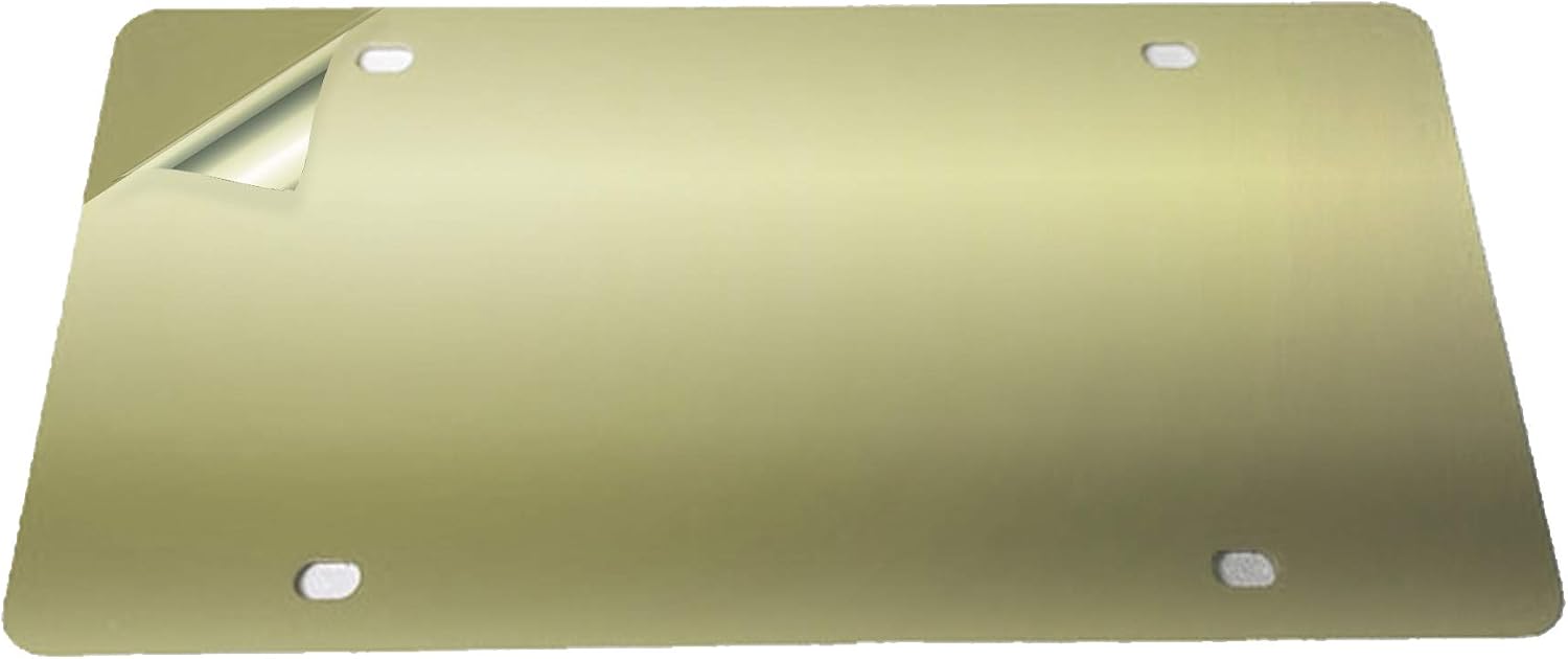 12 Pack Blank License Plate Laser Cut Bronze Acrylic Mirror 12' x 6' Monograms Graphics Slogans for DIY Crafts Collectors Automotive Accessory Retailers Car Dealerships by Marketing Holders