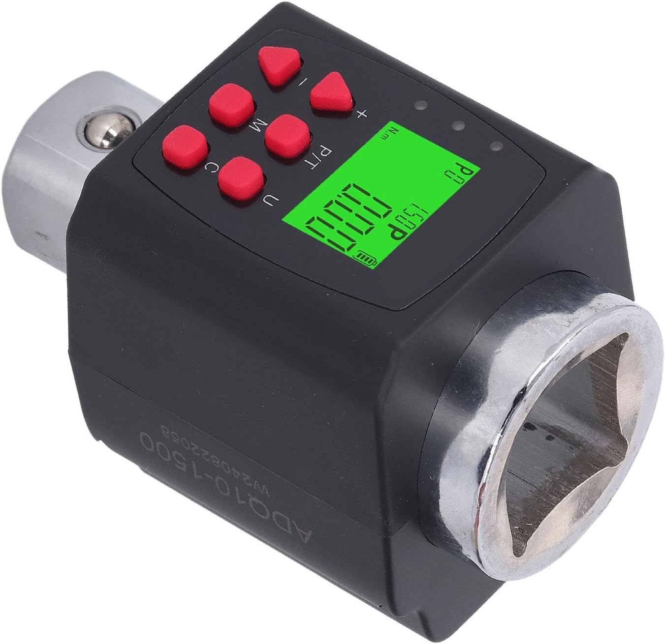 Digital Torque Wrench Adapter 1 Inch Drive High Precision Electronic Torque Meter 15 1500 Nm with LCD Backlight for Car Motorcycle Bike Maintenance and Repair