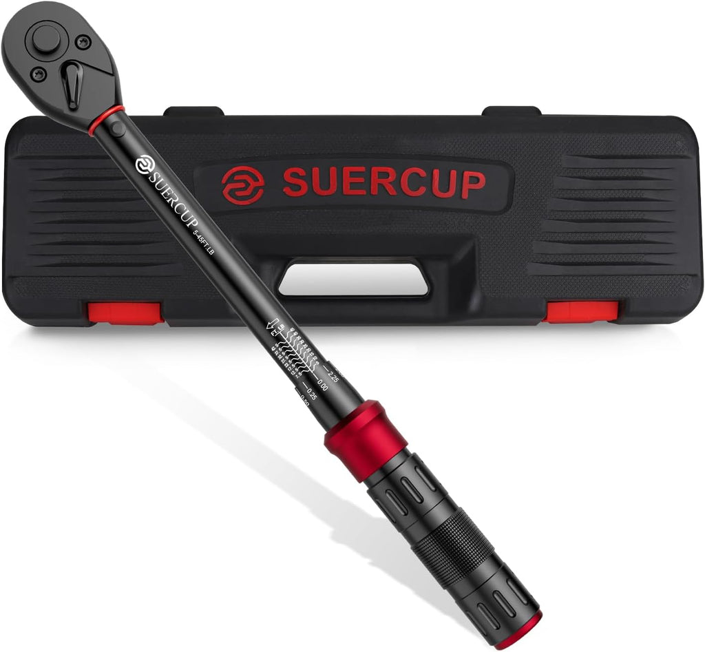 SUERCUP 3/8-inch Digital Torque Wrench(1.5-99.6Ft.Lb/2-135Nm) ；3/8-Inch Drive Click Torque Wrench - 5-45 Ft-Lb/6.8-61Nm Torque Wrench
