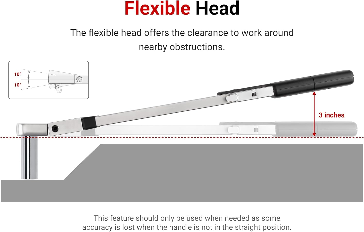 TEKTON 1/2 Inch Drive 72-Tooth Split Beam Torque Wrench (70-350 Nm) | TRQ62231