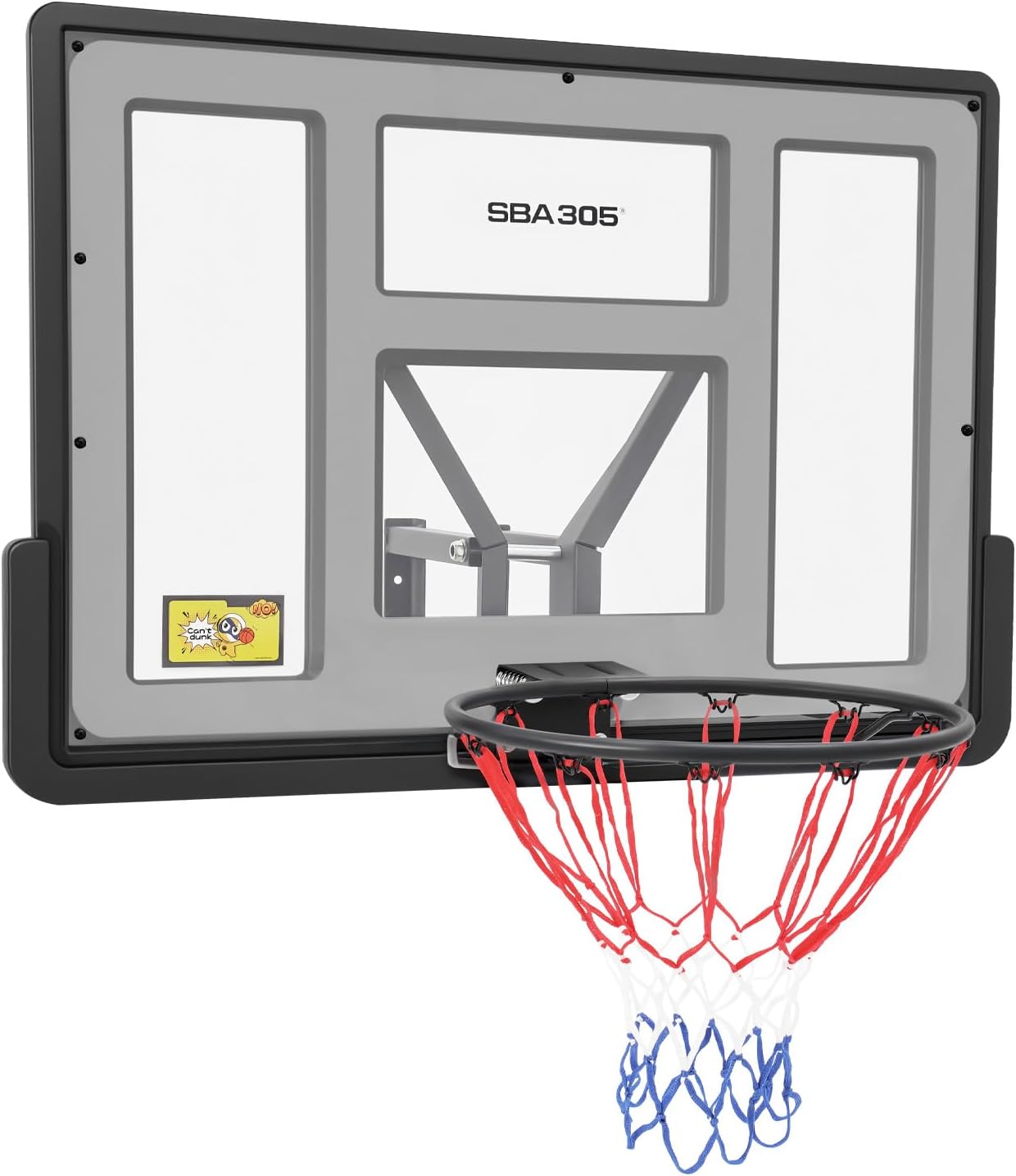44'' Basketball Backboard and Rim Combo, Wall Mounted Basketball Hoops PET Shatter Proof Backboard and Competition Combo Durable Rim All-Weather Net for Indoor and Outdoor Use
