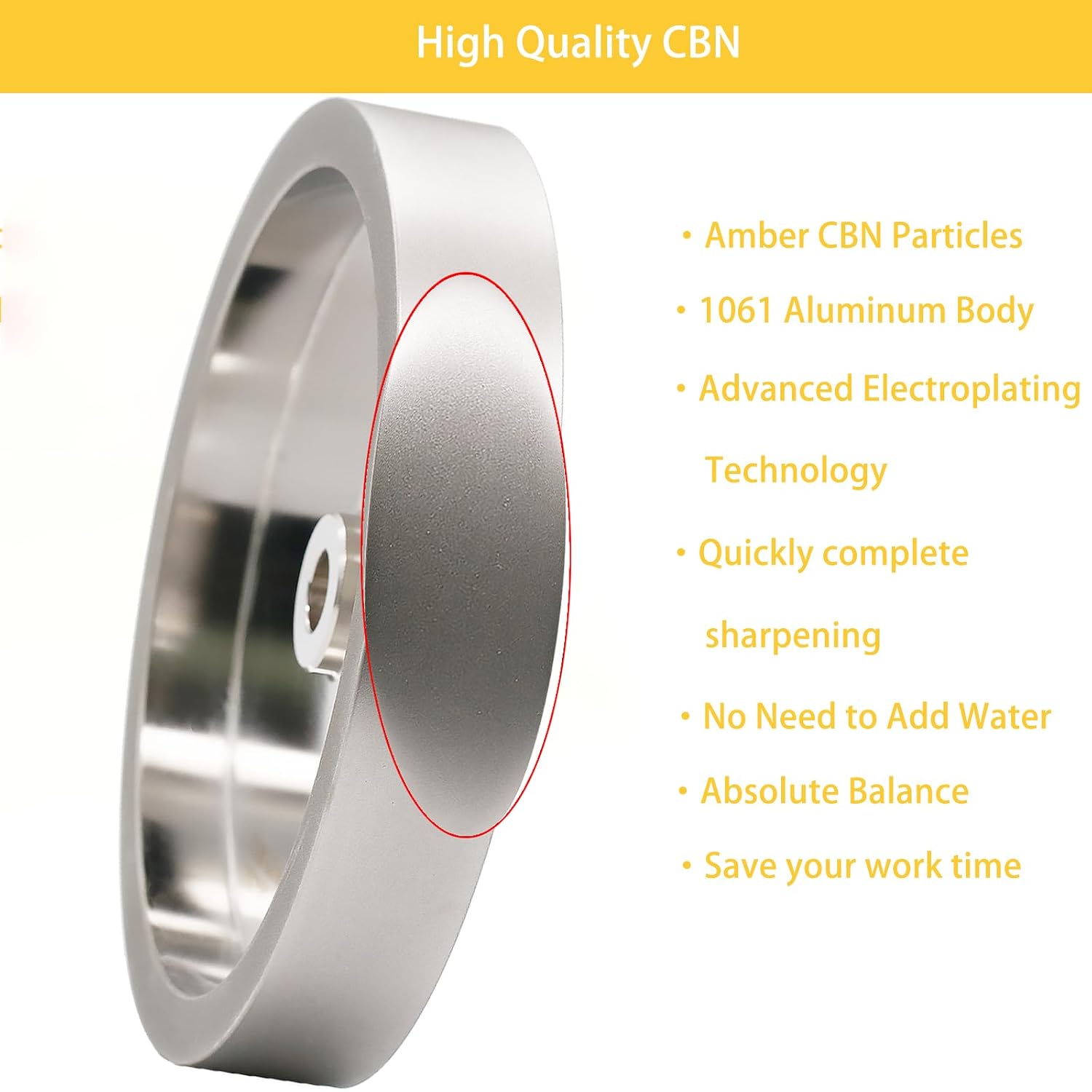 8 inch CBN Grinding Wheel Set 600 & 1000 Grit，1' Wide，5/8' Arbor， Aluminum Body，for Sharpening High Speed Steel Tools Woodturning Tools，for All Kinds of 8 inch Bench Grinders