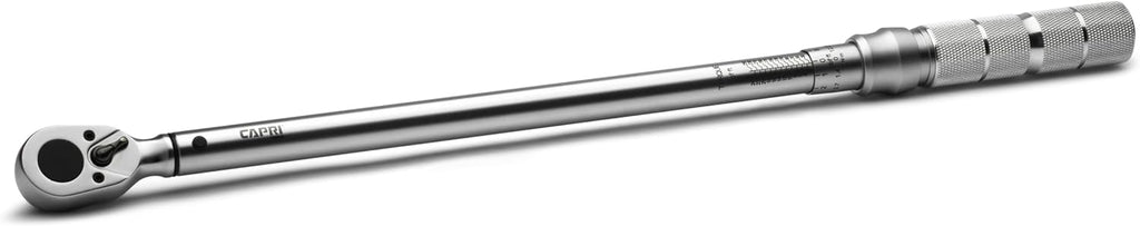 Capri Tools 31202-250FL 30-250 Foot Pound Industrial Torque Wrench, 1/2' Drive, Matte Chrome