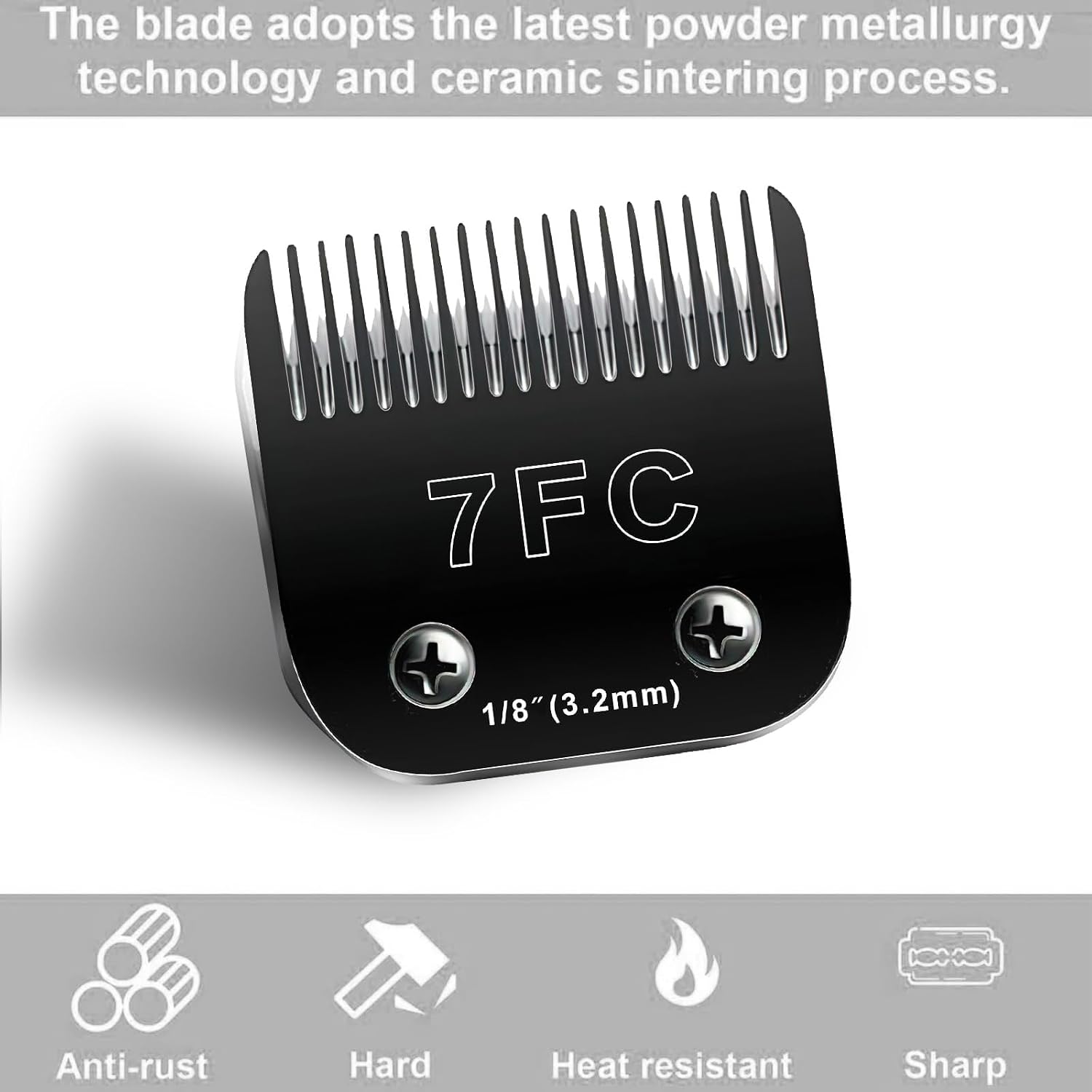 6pcs Dog Grooming Replacement Blades Compatible with Andis/Oster A5/Wahl KM-10 Series Dog Clippers,Detachable Clipper Replacement Blade,Black (6PCS Black-#10+30+3FC+4FC+5FC+7FC)
