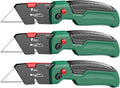 Heavy-duty Folding Utility Knife，with Integrated Blade Storage，box Cutter Folding Includes Belt Clip, 13 Blades(*3)