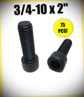 Package of 75 (pcs) 3/4-10 x 2' Socket Head Allen Cap Screw 12.9 Black Oxide Bulk Box Set #RD-4028FST Warranity by Pr-Mch
