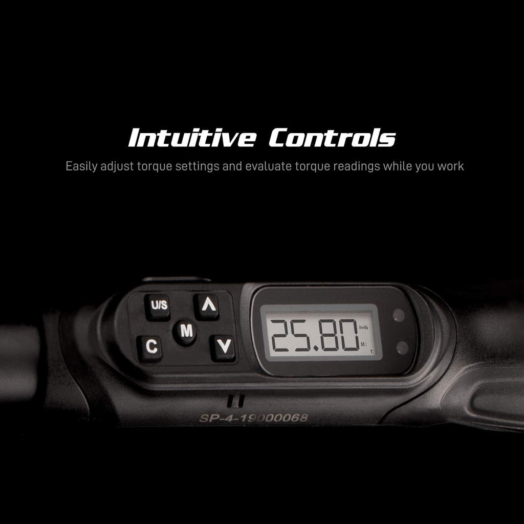 Capri Tools Digital Torque Screwdriver, Dual Direction, 0.88-17.7 in. lbs./10-200 cNm/1.02-20.41 kg-cm (CP26000-200)