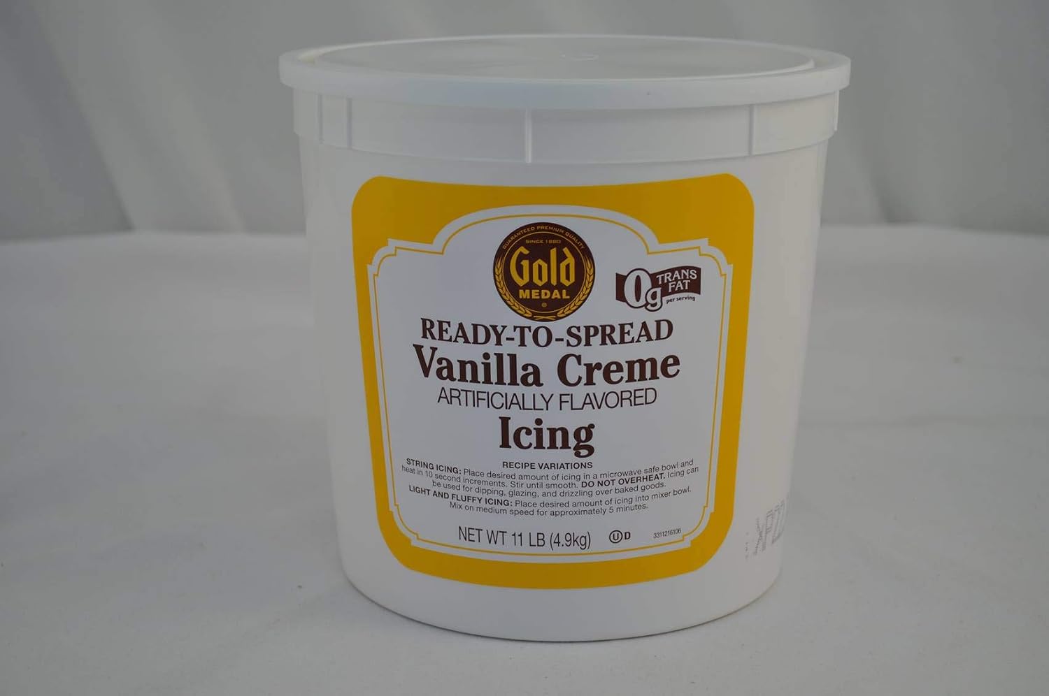 Gold Medal Vanilla Creme Ready To Serve Icing 2 Case 11 Pound