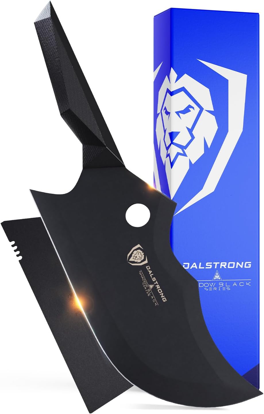 Dalstrong 9' Meat Cleaver - Shadow Black Series, Black Titanium Nitride Coated, High Carbon Vacuum Treated Steel, w/Sheath, Massive Razor Sharp Kitchen Knife Gift, NSF Certified