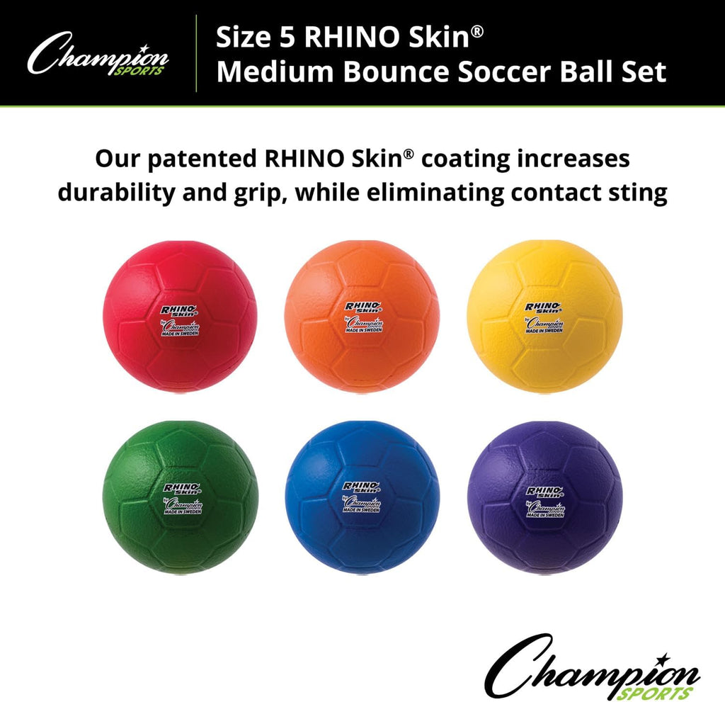 Champion Sports Rhino Skin Soccer Ball Set