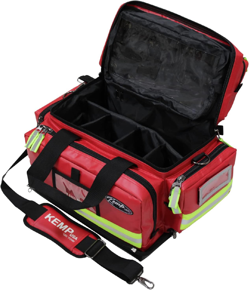 Kemp USA Premium Professional Trauma Bag for Emergency Medical Services (EMS), Fluid-Resistant Tarpaulin Construction