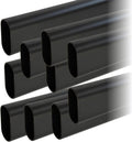 36' Black Oval Closet Rod | Heavy Duty Wardrobe Clothes Pole | 10 Pack