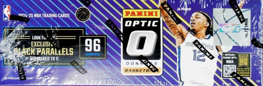 Panini 2024-25 Donruss Optic NBA Basketball Factory Sealed Retail Box 24 Packs of 4 Cards. Look for Retail Exclusive Parallels and Ultra-Rare Downtown and Mythical Inserts. Possible autographs from some of the NBA's Hottest Rookies.