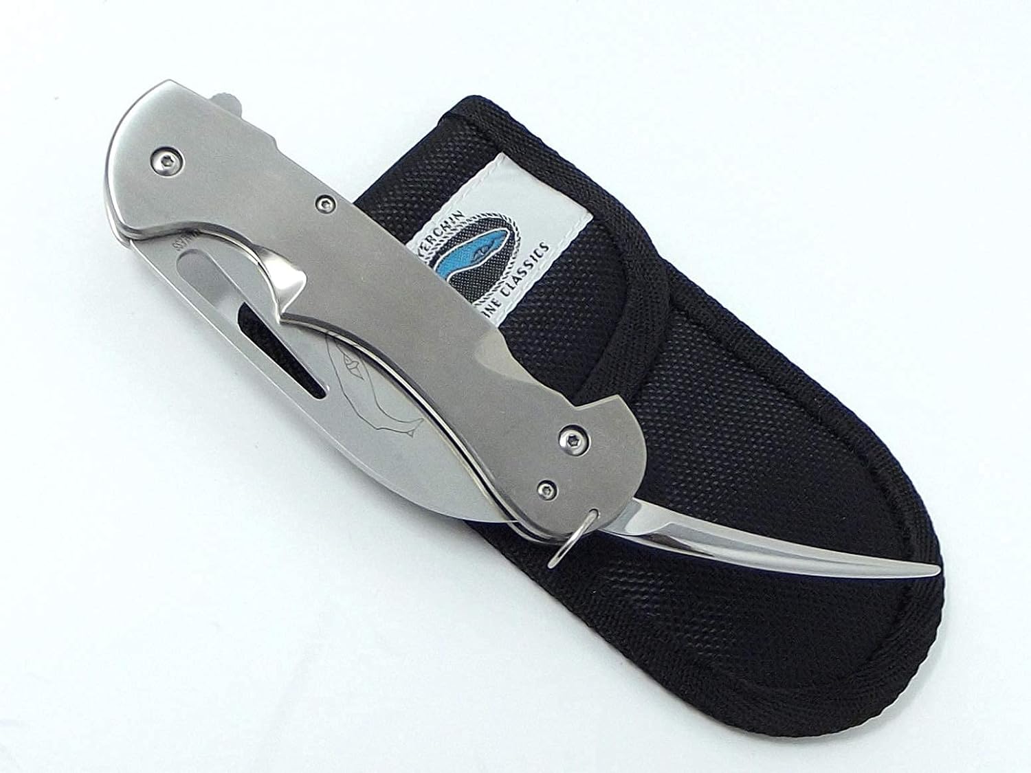 'Tested at Sea' Myerchin TF300P Generation 2 Titanium Captain Pro Rigging Knife - 2.8' German Marine Stainless Blade & Locking Marlin Spike - Professional Full-Size Frame - Includes Sheath & Bonus Leather Lanyard