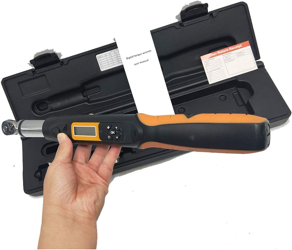 Digital Torque Wrench 1/4 inches Drive with Data Storage Buzzer Setting Max Value 10N.m with 4 Units N.m/in.lb/ft.lb/kgf.cm