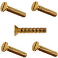 3/8-16 x 2' Solid Brass Machine Screws Kit Hardware Flat Head Slotted Quantity 25 Fastener Set LS15176F