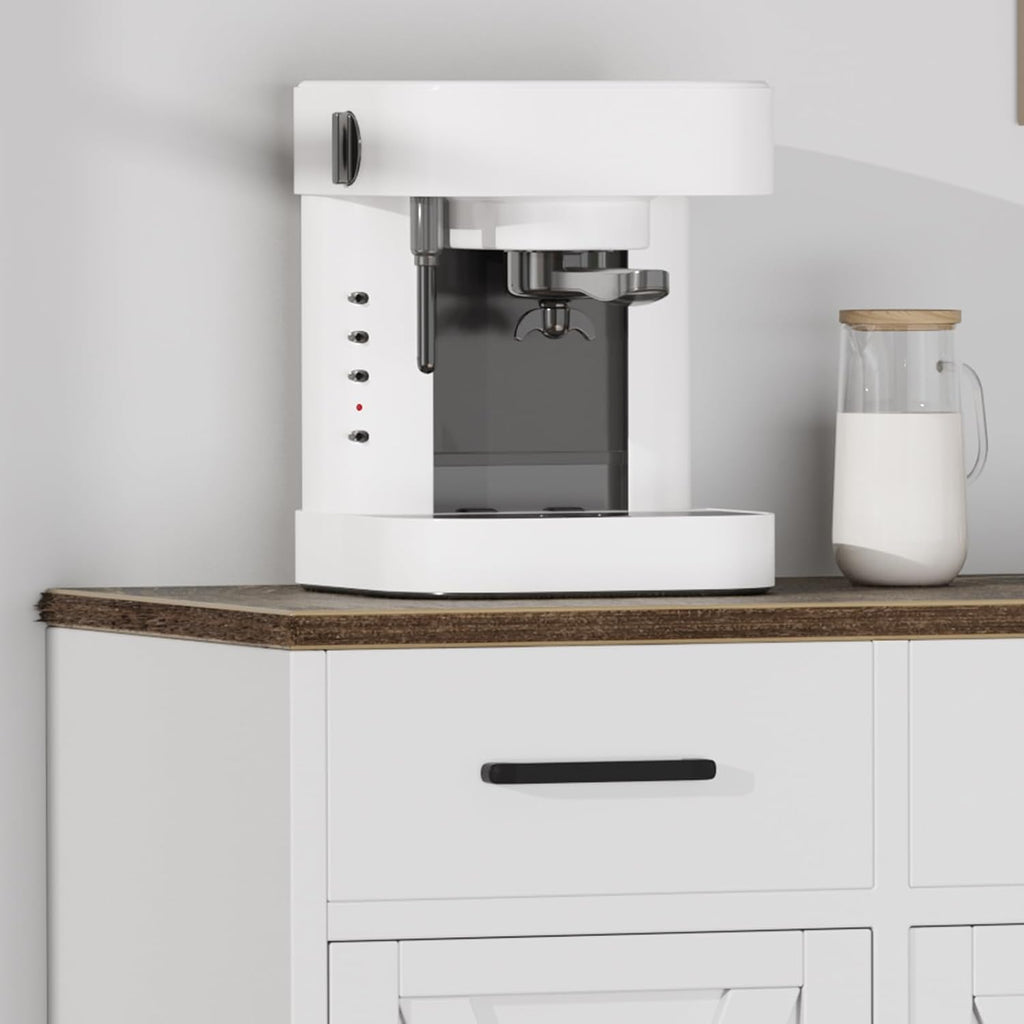55' Sideboard with Storage Kitchen Storage Cabinet with 3 Drawers, Modern Large Wood Farmhouse Buffet Cabinet TV Stand Coffee Bar for Living Room Hallway