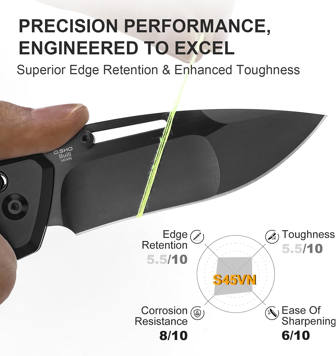 Kizer Bulli Pocket Knife, 3.33' Drop Point S45VN Folding Knife with Black & Red Titanium Fat Carbon Handle, Clutch Lock EDC Knives with Reversible Pocket Clip for Men Women Ki3695A3