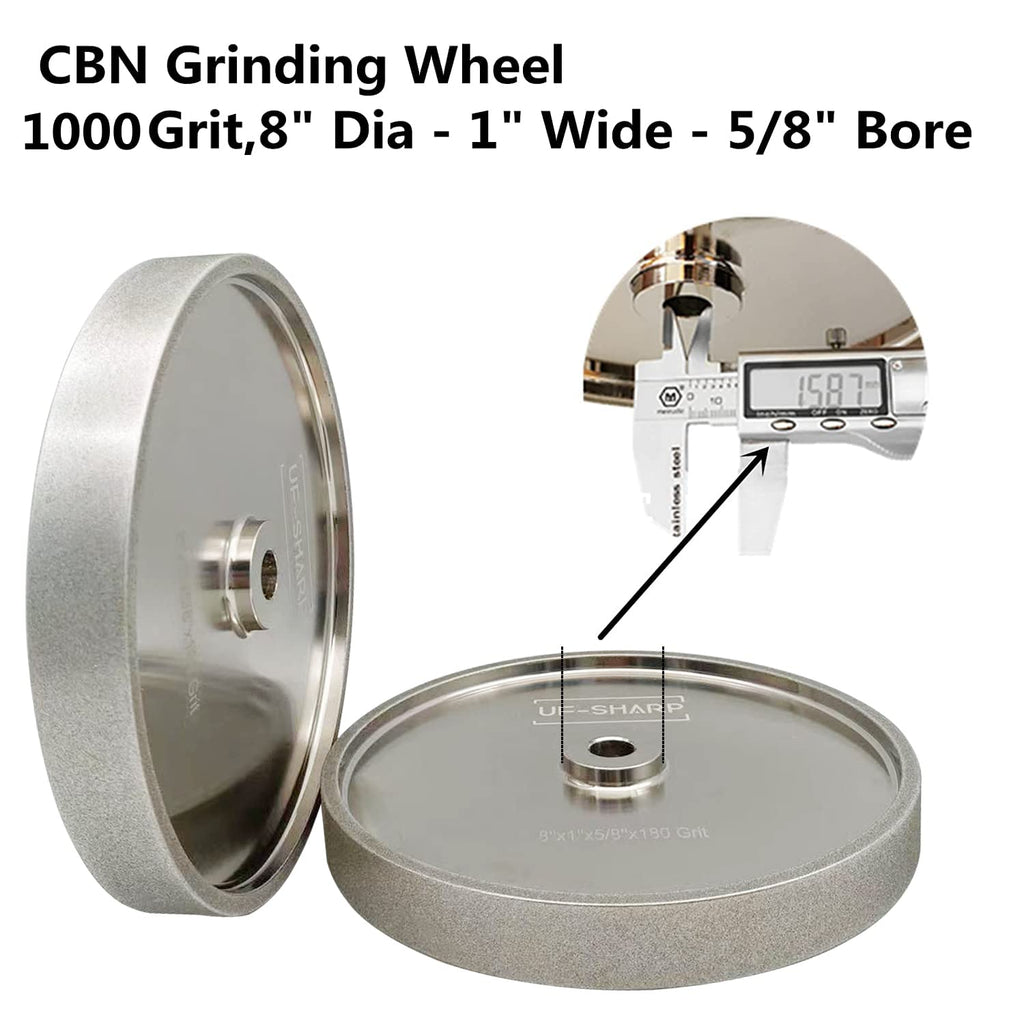 1000 Grit 8 inch CBN Grinding Wheel and 28mm Roughing Gouge