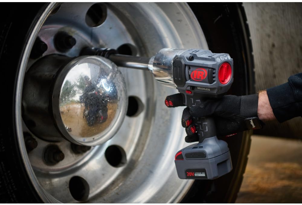 Ingersoll Rand W8571-K2 3/4' 20V Cordless Impact Wrench 2 Battery Kit, 2000 ft-lb Torque, 6' Extended Anvil, Friction Ring Thru-hole, Pistol