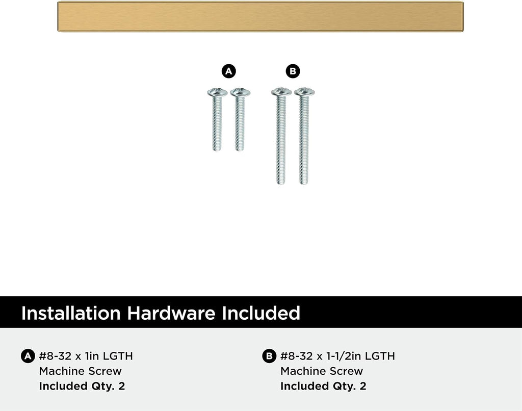 Amerock Bar Pulls Square 3-3/4 inch (96mm) Center-to-Center Champagne Bronze Cabinet Pull - 25 Pack