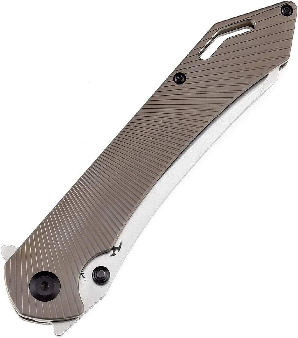 KANSEPT Colibri Tech Pocket Folding Knives for Men EDC Camping Folding Knife 4.34'' CPM S35VN Blade Material Pocket Folding Knife with Bronze Anodized Titanium Handle Everyday Carry K1060A2