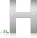 24 Inch Floating House Numbers and Metal Letters for Outdoor Signs, Modern 304 Stainless Steel Silver Address Numbers for Home, Apartment, and Garden Decor (Letter H)