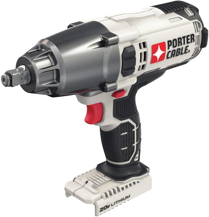 PORTER-CABLE 20V MAX* Impact Wrench, 1/2-Inch, Tool Only (PCC740B)