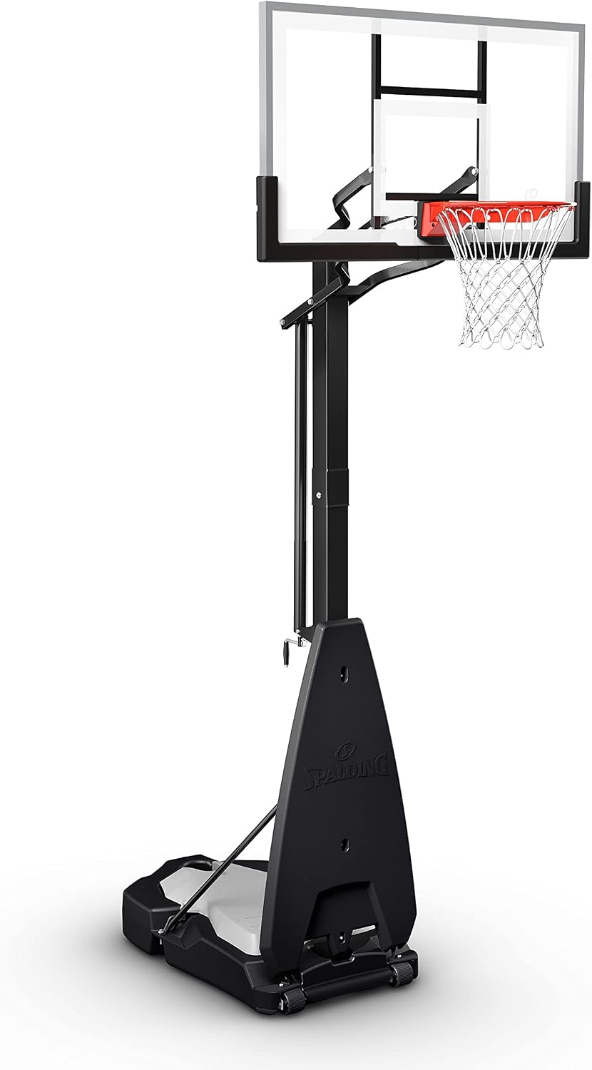 Spalding Ultimate Hybrid Portable Basketball Hoop | Adjustable Height from 7.5' to 10' in Infinite Increments | Arena Slam Breakaway Rim
