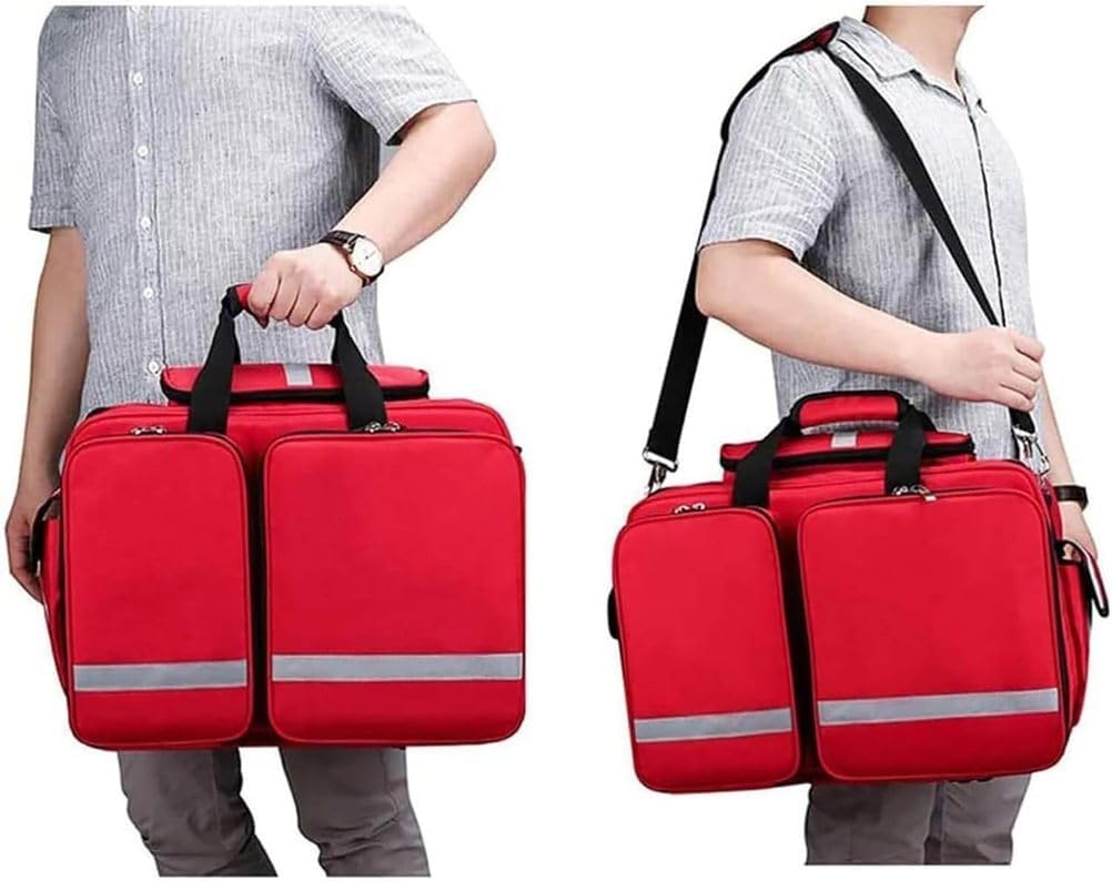 Professional First Aid Kit, Wheeled Medical Cart Bag, Waterproof Emergency Medical Storage Bag, Suitable for Emergency Medical Technicians