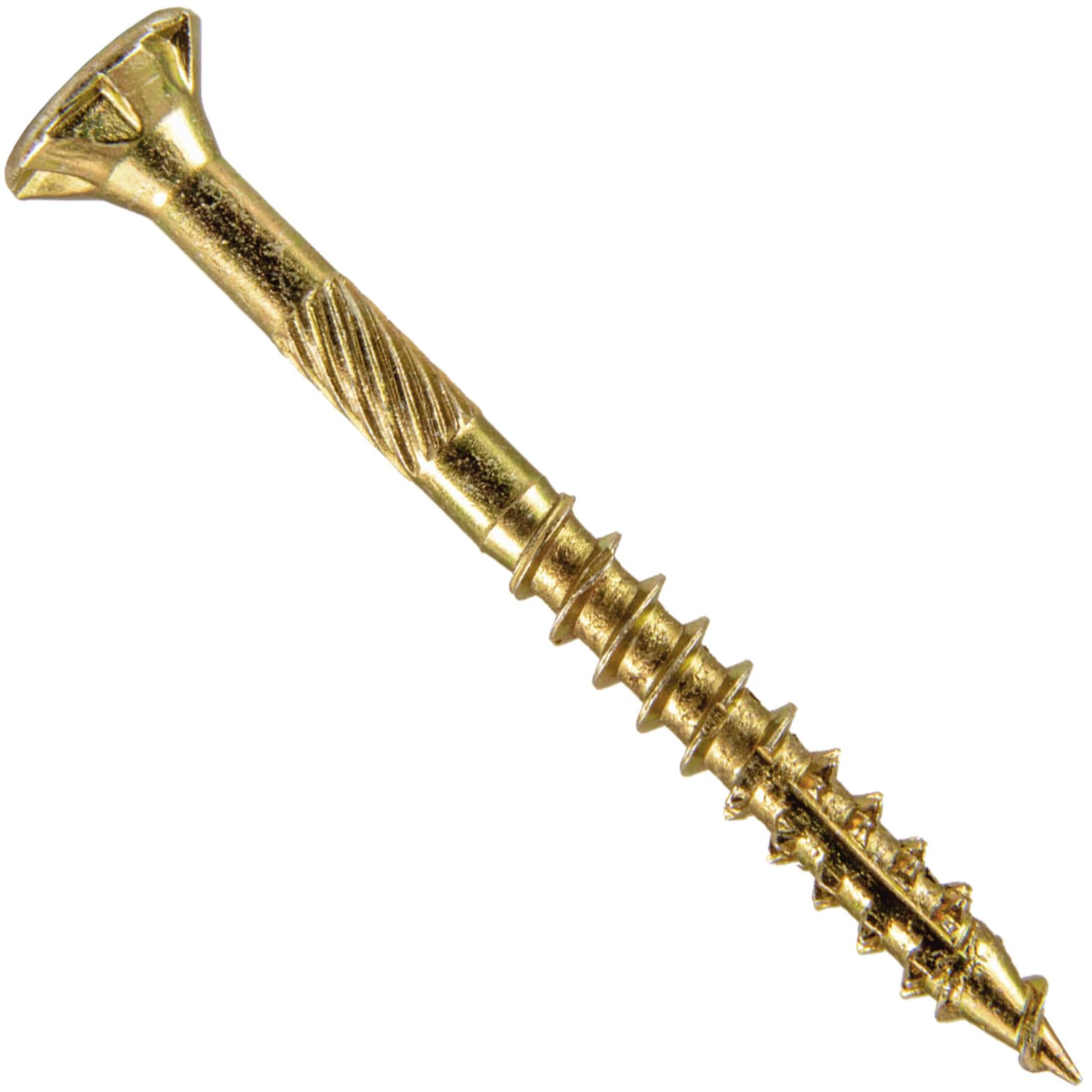 8 x 1-3/4' Gold Star Wood Screw Torx/Star Drive Flat Head - CASE Qty 42 Boxes 7,224 Screws
