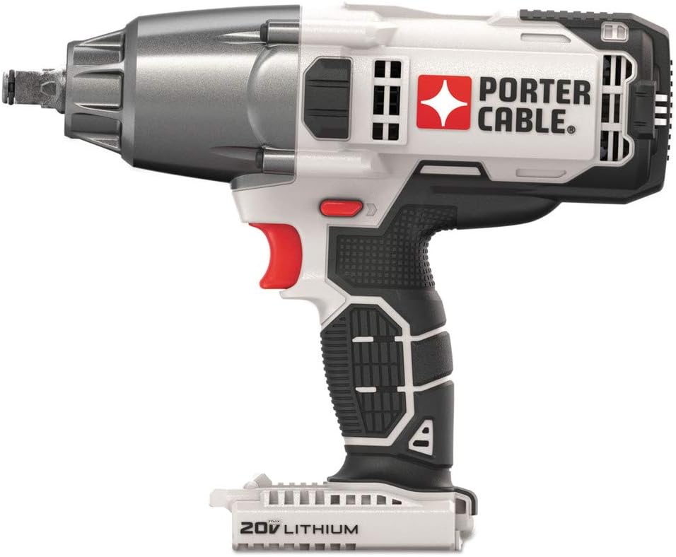 PORTER-CABLE 20V MAX* Impact Wrench, 1/2-Inch, Tool Only (PCC740B)