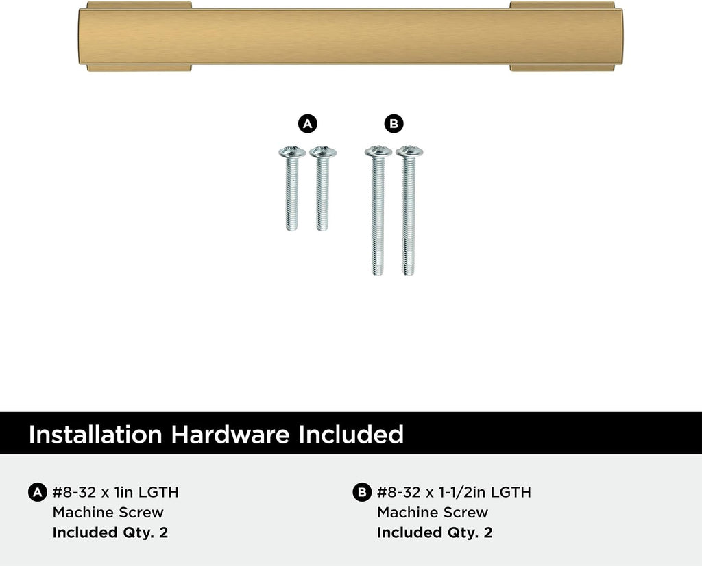 Amerock Triomphe 3-3/4 inch (96mm) Center-to-Center Champagne Bronze Cabinet Pull - 25 Pack