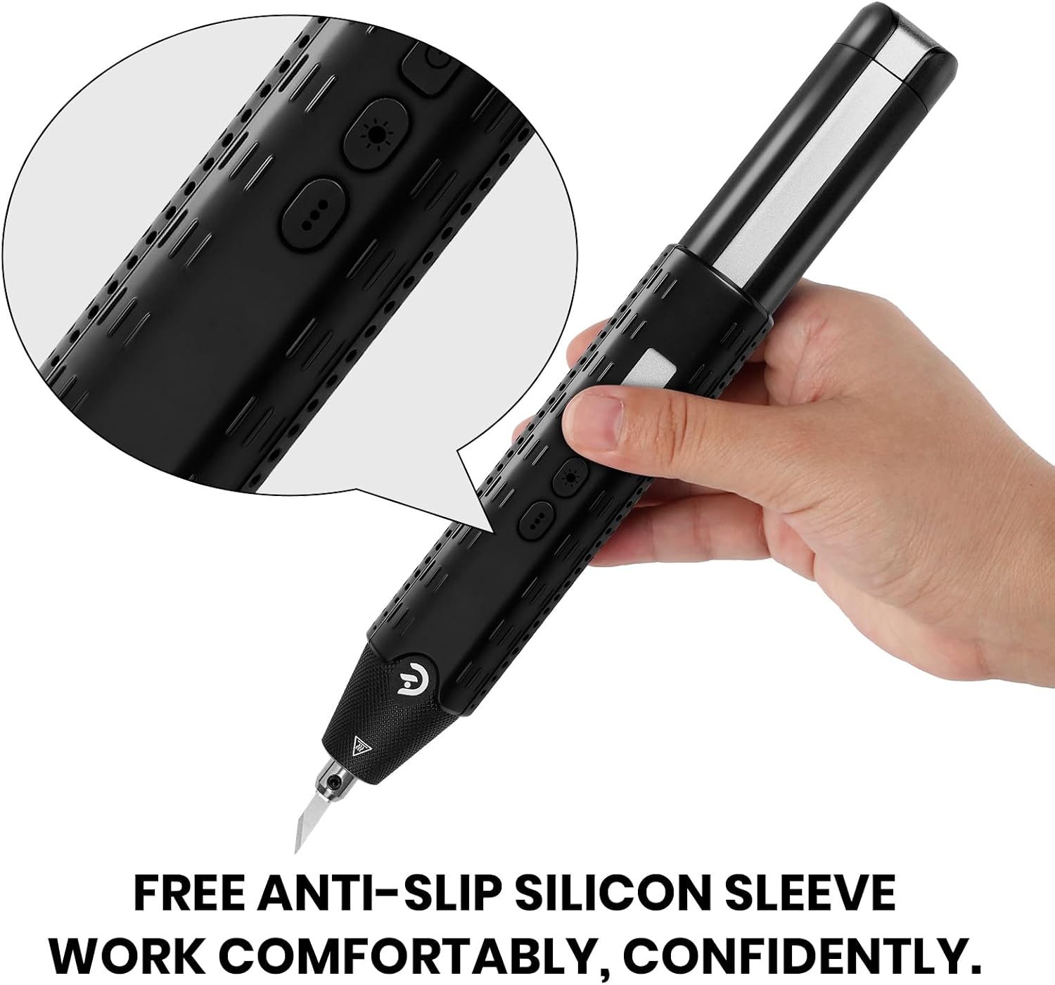 SSimder C1 Cordless Ultrasonic Cutter - 40kHz Wireless Knife for 3D Print Support Removal, Resin & DIY - Auto Tracking, 3000mAh Battery, LED, 3 Modes - Cuts Foam, Acrylic, PCB, Leather