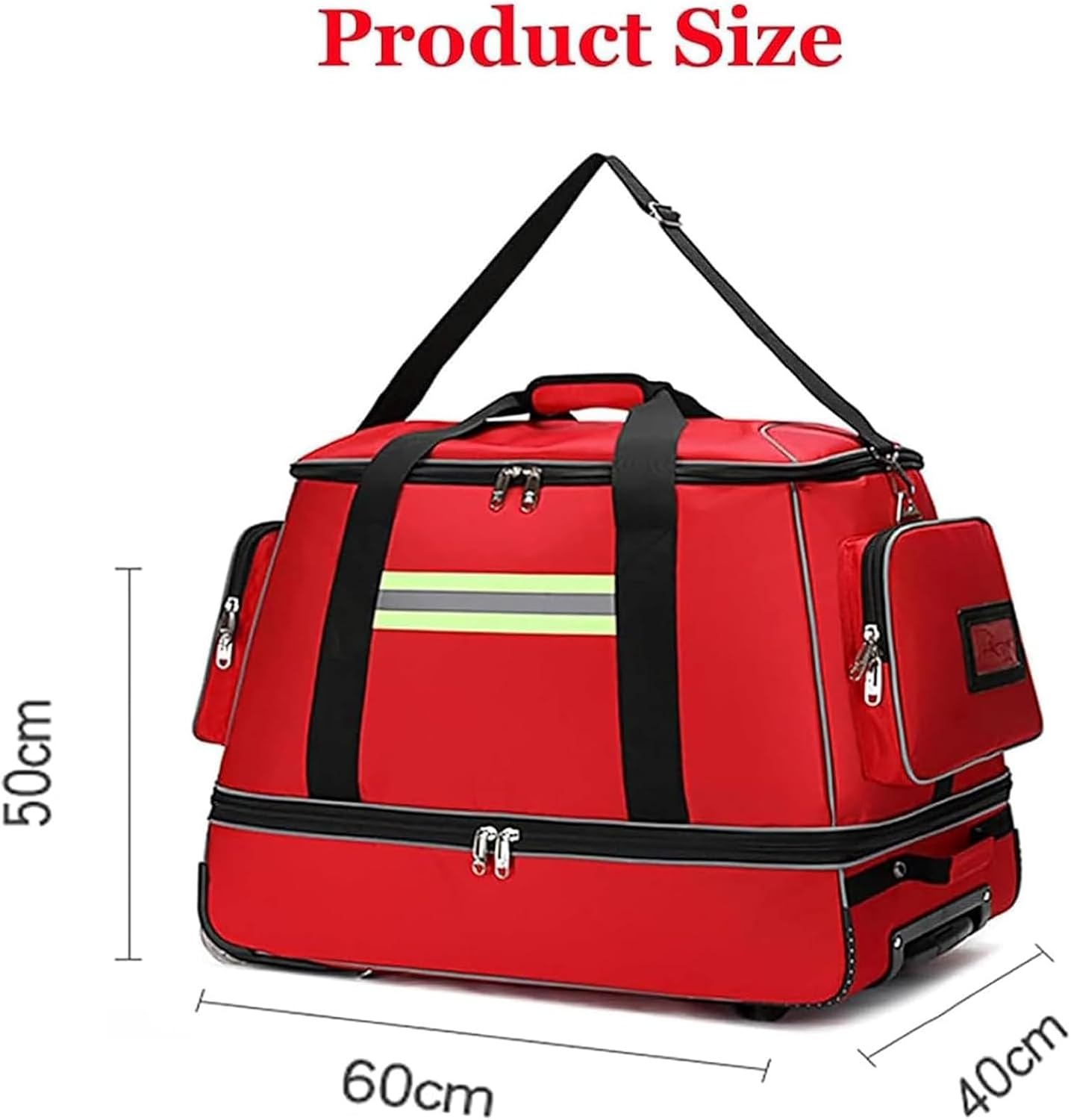 Emergency First Aid Backpack, High Capacity Waterproof Rolling Medical Bag for Portable Healthcare Solutions