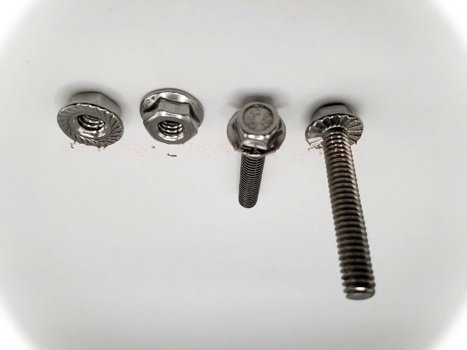 (Qty 50pcs) 1/4-20x1-1/2 Stainless Serrated Hex Flange Bolts Screws 1/4x20x1.5 & Nuts Multi-Purpose Comprehensive Hardware Fastener Assortment Kit Cit02269Riv