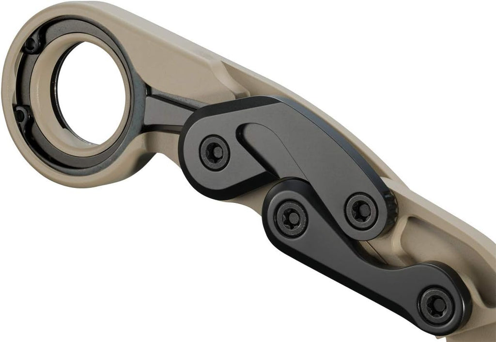 CRKT Provoke Desert Sand Kinematic EDC Folding Pocket Knife: Morphing Karambit, D2 Cerakote Blade, Kinematic Pivot Action, Integrated Safety Lock, Low Profile Pocket Clip 4040DS