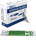 Disposable Surgical Scalpel Blades Sterile Size 10A High Grade Carbon Steel 2.1% 10xx Individually Foil Wrapped by P&P Medical Surgical (2500)
