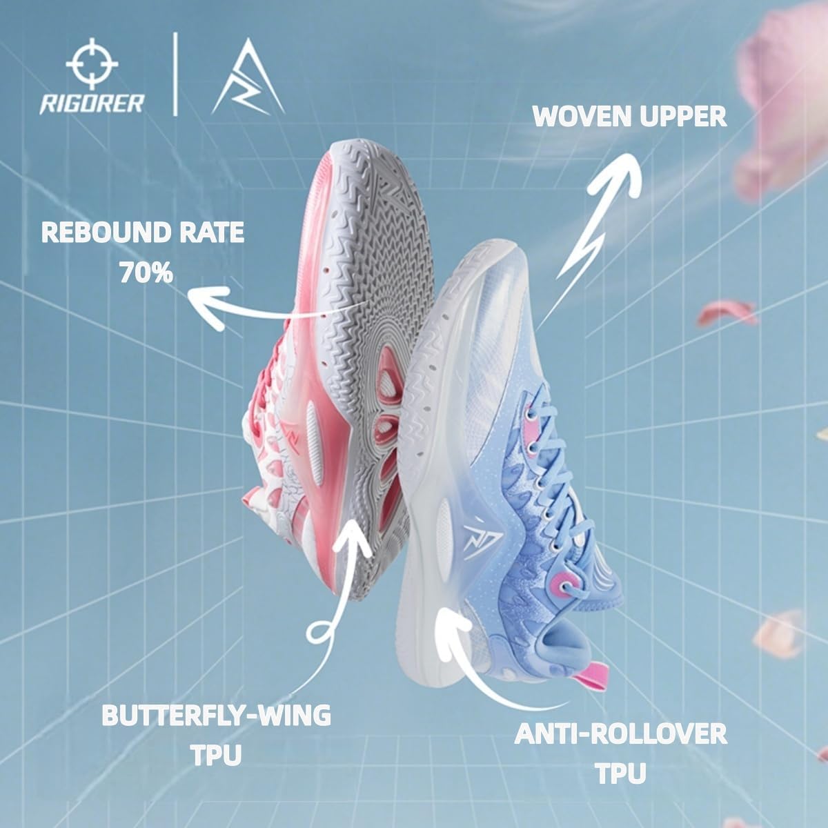 RIGORER AR1&AR2 Austin Reaves Signature Basketball Shoes - Unisex Low-Top Breathable Sneakers for Men & Women