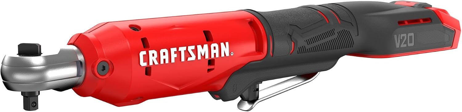 CRAFTSMAN V20 Cordless Ratchet Wrench, 1/4' Drive, 35 Ft-lbs of Torque, Bare Tool Only (CMCF934B)