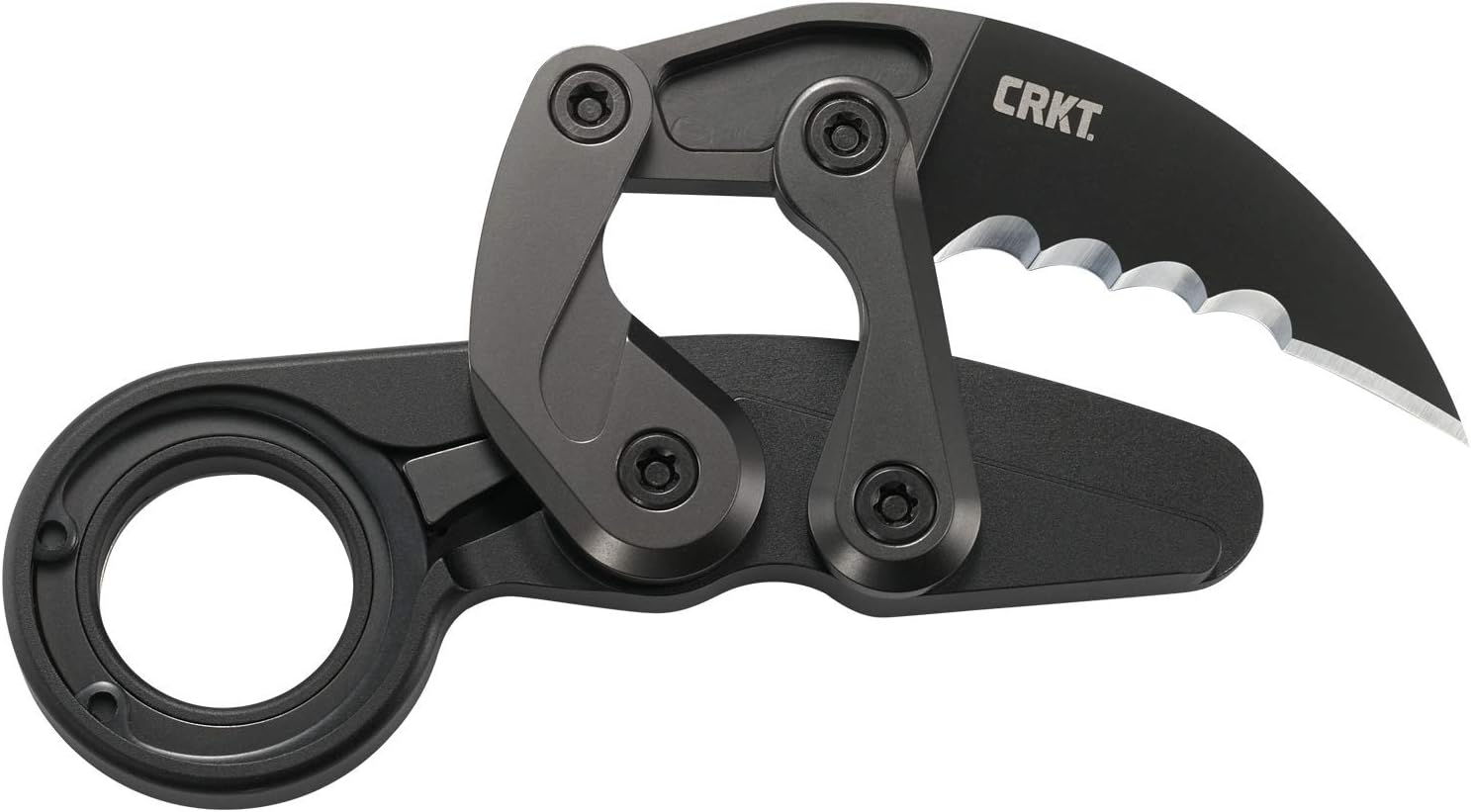 CRKT Provoke Folding Knife with Kinematic: Morphing Karambit, D2 Veff Serrations Blade, Aluminum Handle, Pocket Clip, 4040V