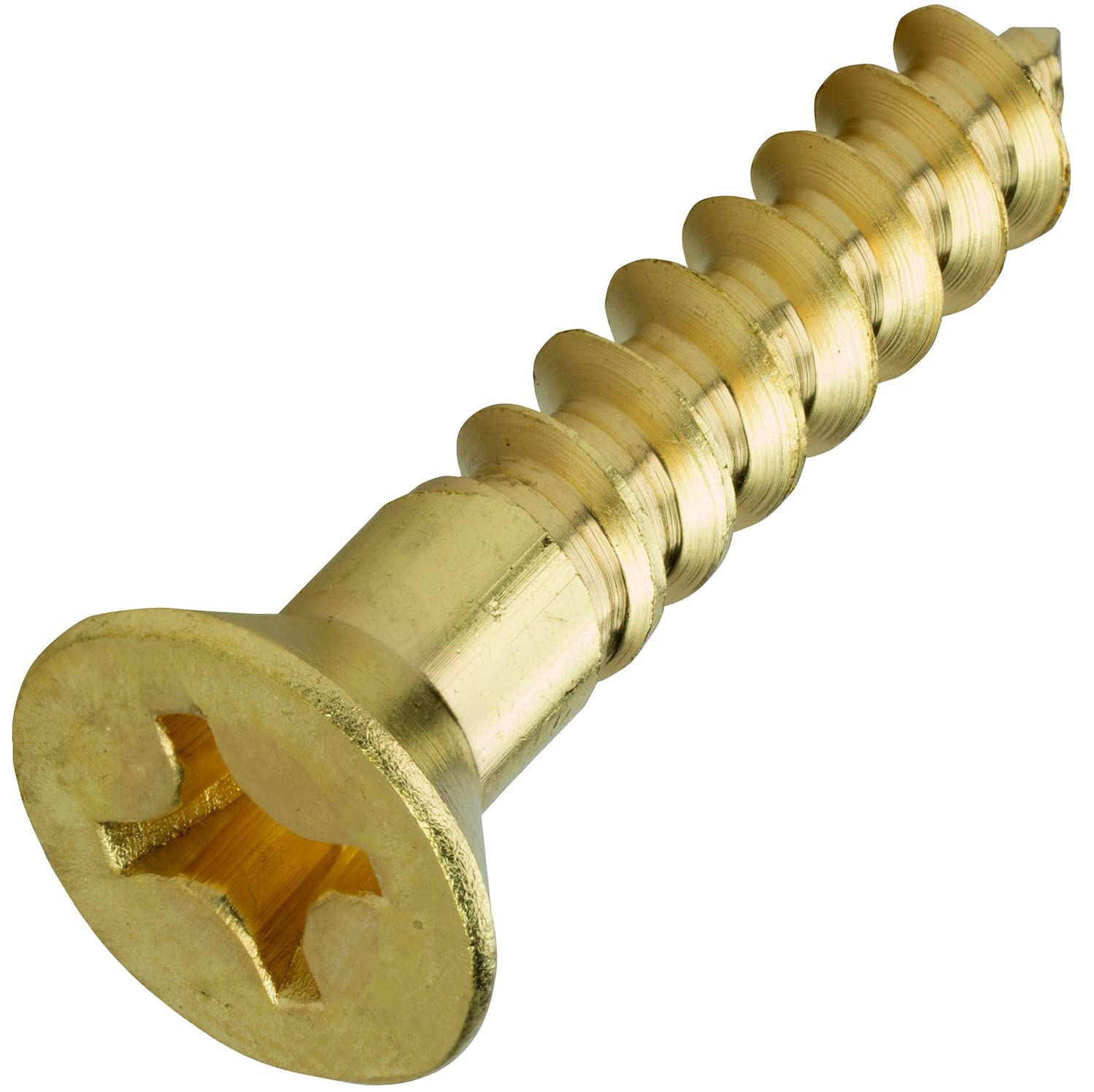 #8 x 2' Solid Brass Wood Screws Kit Hardware Flat Head Phillips Drive Pack of 1000 Fastener Set LS25272F