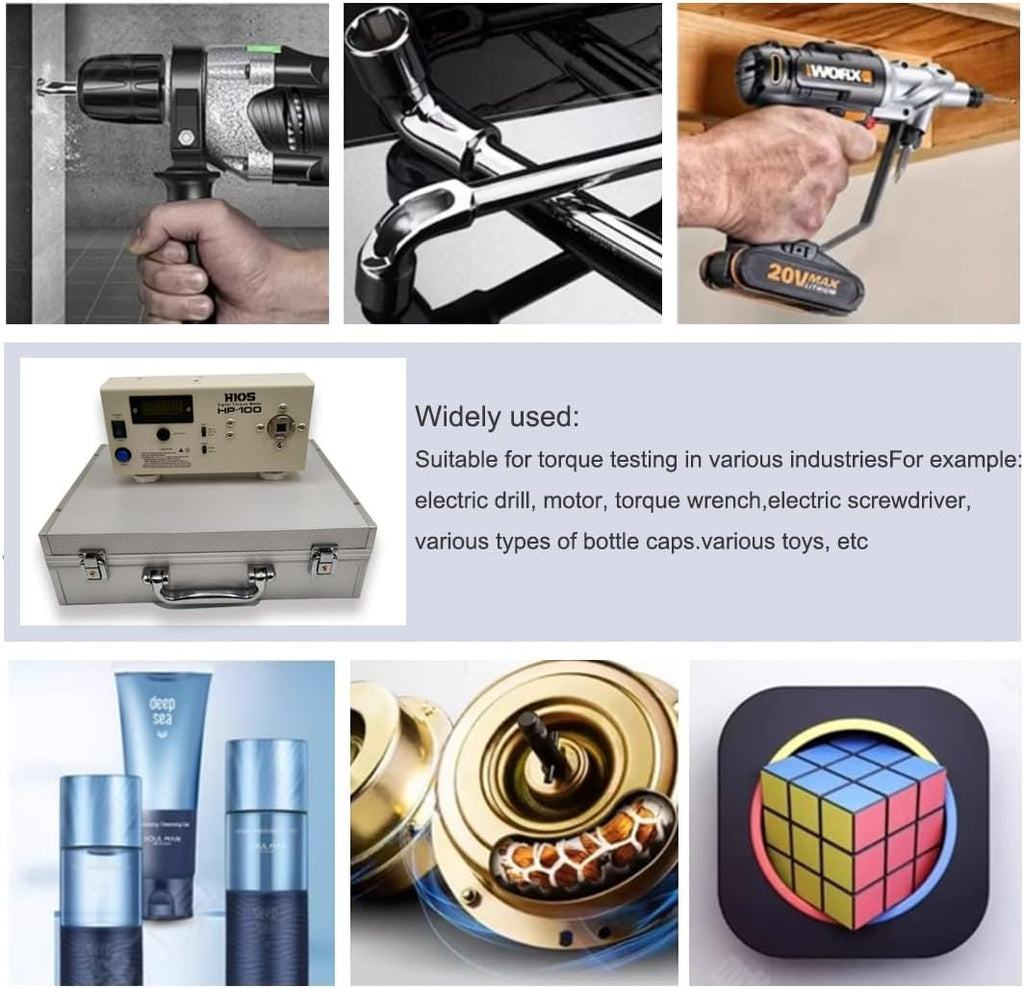 -100 Digital Torque Meter Screw Driver Wrench Measure Tester Portable Torque Testing Instrument Torque Tester Wrench Calibrator Torque Meter Gauge Adapter Measuring Machine
