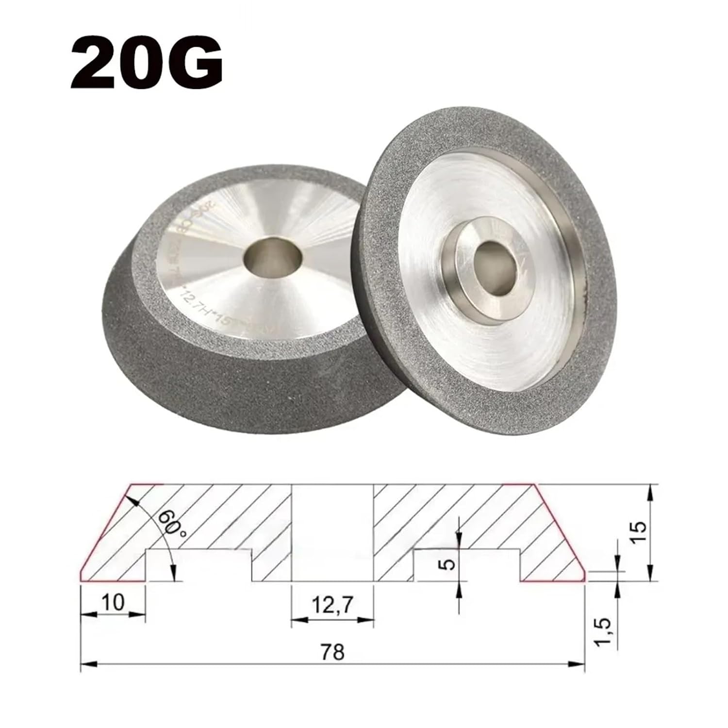 1pc CBN Grinding Wheel MR-X3 X1 Diamond 78mm MR-13B MR-20G MR-13D HSS Tungsten Grinder CBN230 SDC230 Drill Bit Sharpener(CBN230,MR-13A D)