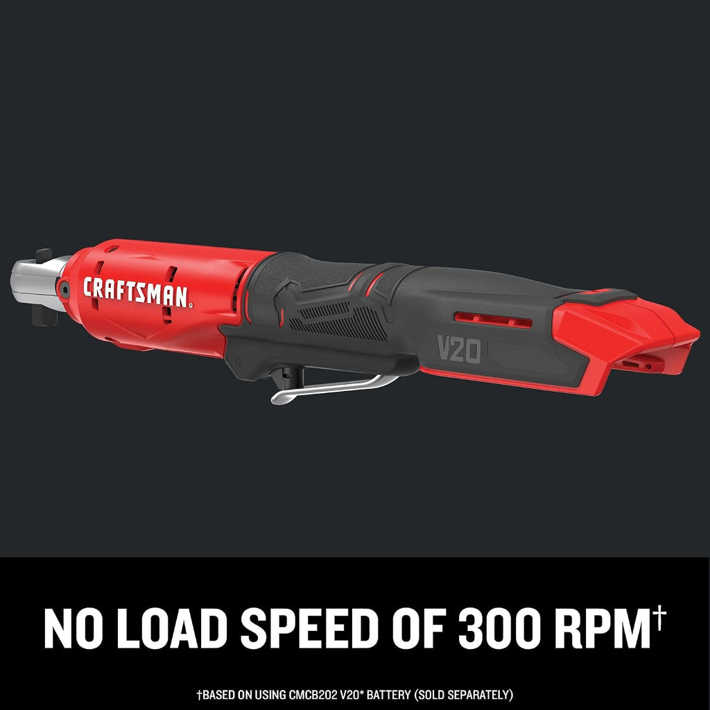 CRAFTSMAN V20 Cordless Ratchet Wrench, 1/4' Drive, 35 Ft-lbs of Torque, Bare Tool Only (CMCF934B)