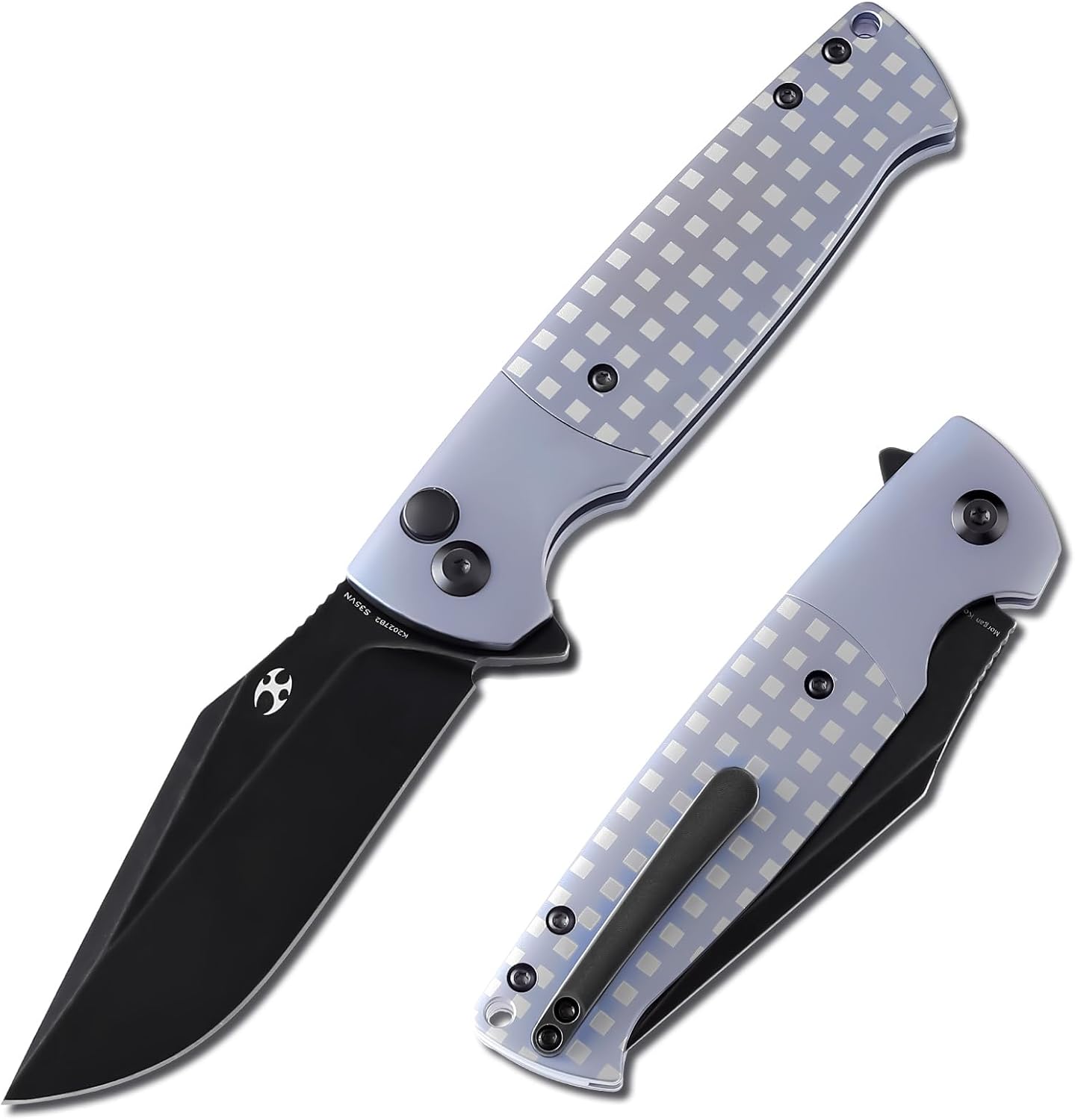 KANSEPT Shikari SBL Pocket Folding Knife, 3.35'' Black Stonewashed